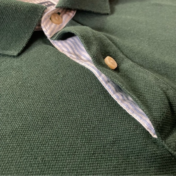 Tommy Hilfiger Green Short Sleeve Polo Shirt Large Classic Logo Holiday Ready - Picture 3 of 8